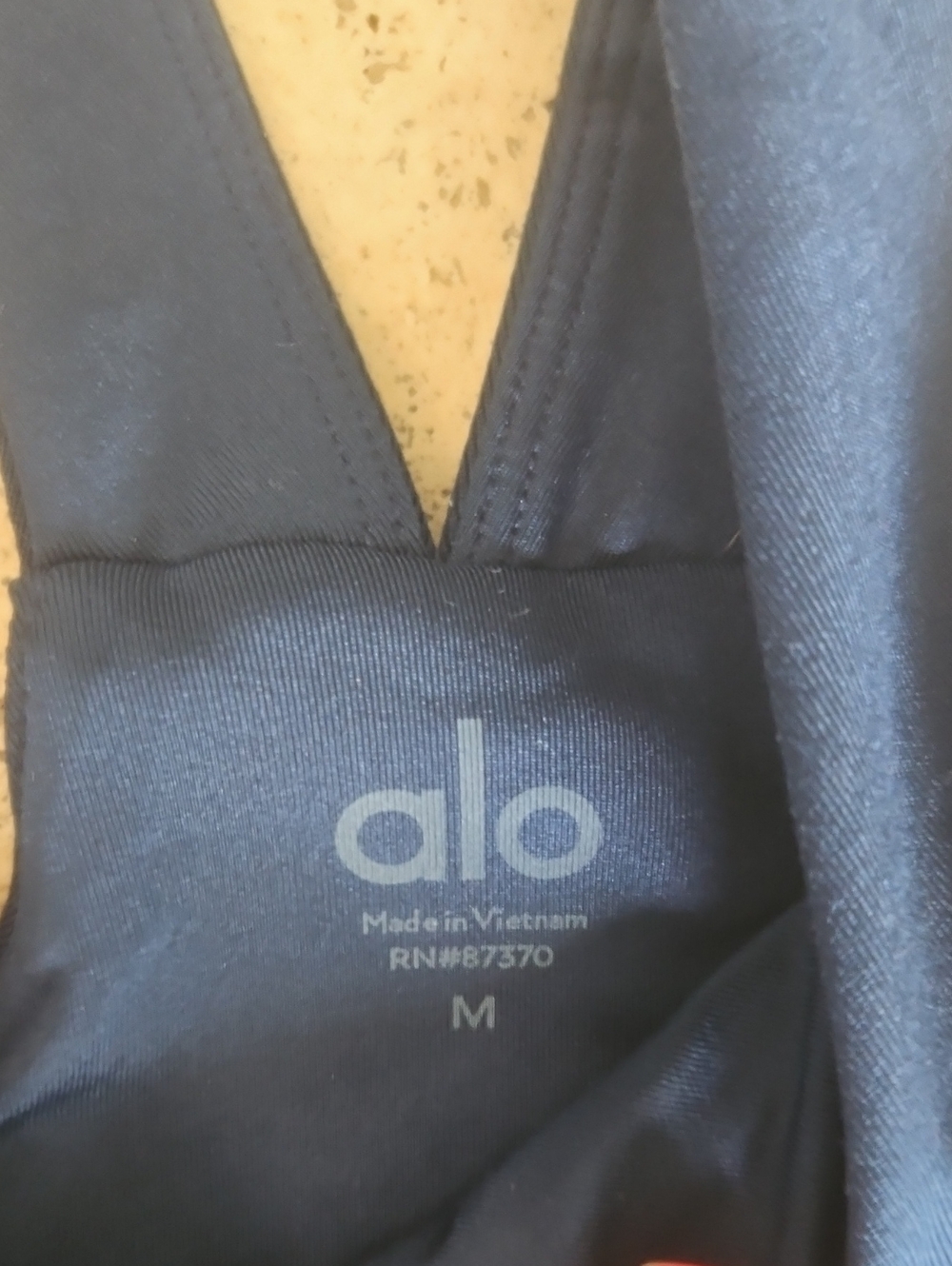 Navy Satin V-Neck Tank Top Bra - Women Tops - Picture 2 of 3